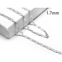 1 Foot 1.4X1.3 mm Sterling Silver Bulk Cable Chain