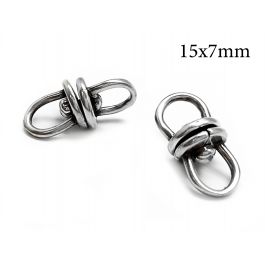 925 Sterling Silver Swivel Clasp, 6 x 17 mm Push Clasp #2803, Stamped 925  Fob Clasp