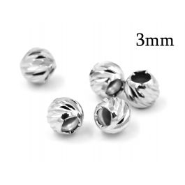 Sterling Silver 4mm Spacer Beads for Jewelry Making. Wholesale - 925Express