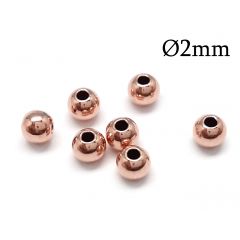 Rose Gold Filled Round Seamless Spacers Beads 4mm with hole