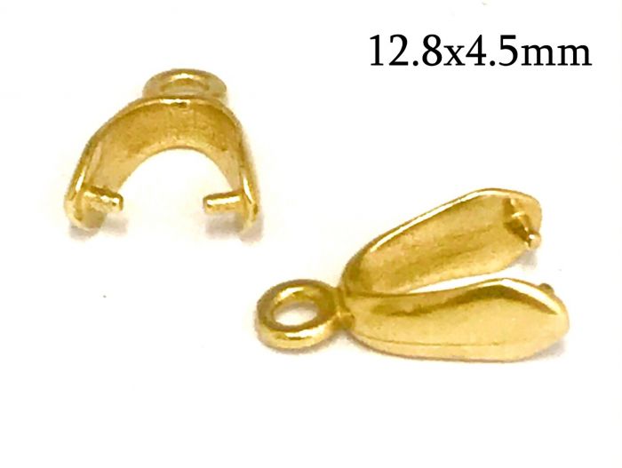 20x SILVER or GOLD PLATED PINCH BAILS For Pendants 9x7mm CLASP FIT  CRYSTAL_338.
