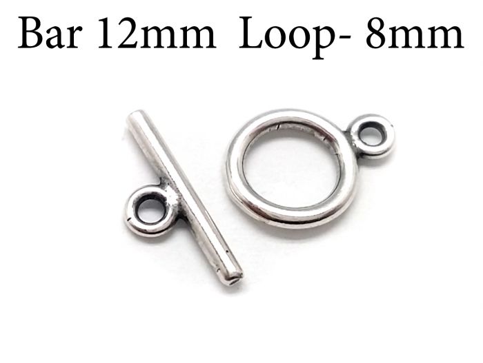 925 Sterling Silver Toggle Clasp, Solid Sterling Silver Clasp 20mm