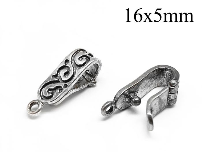 Hole Fit Wire Vintage Silvery Hollow Pendant Clasp Bails - Temu