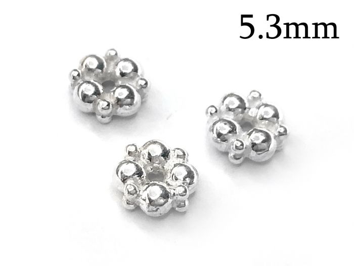 Rondelle Spacer Bead 6x3.2mm Sterling Silver (1-Pc)