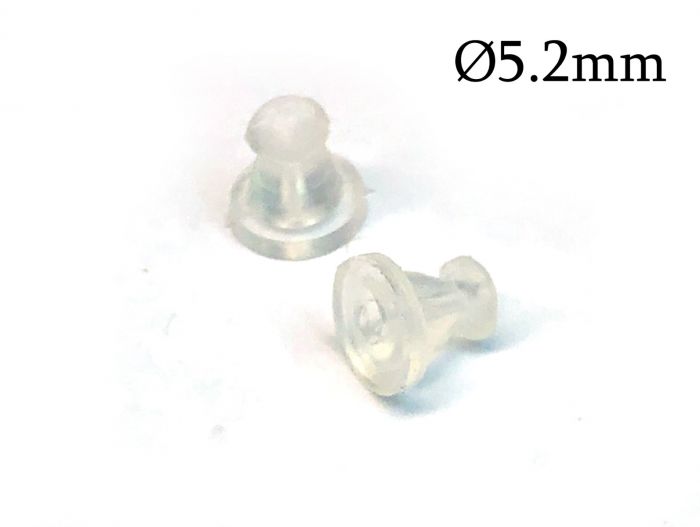 Clear Silicone Earring backs 9mm - Ear Clutch - Earnut