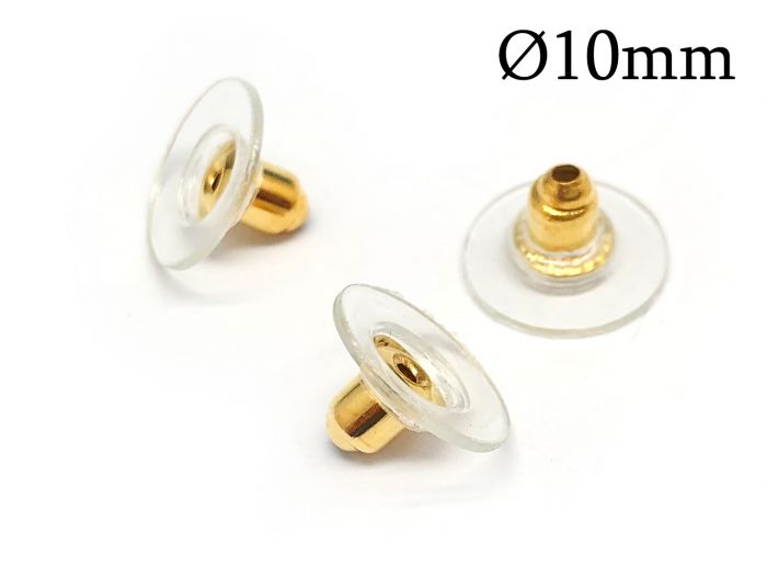 Earring Backs Rubber Gold Earring Backs for Studs Basic 
