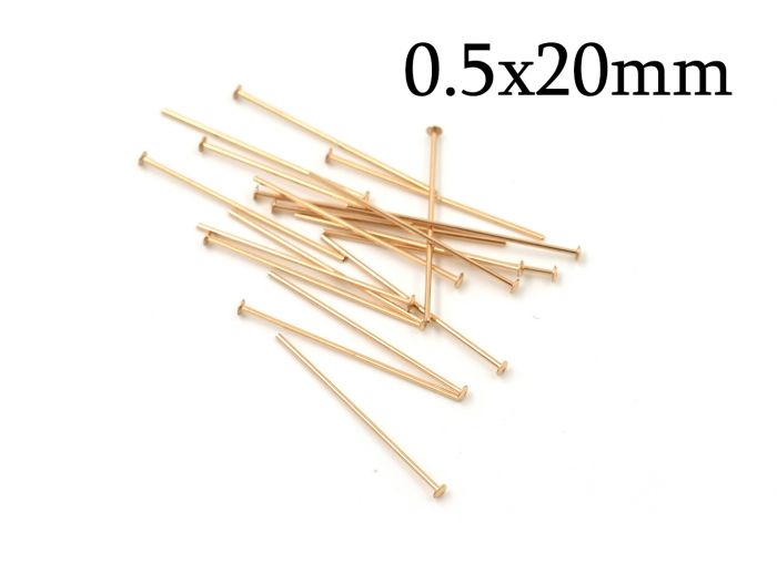100 Yellow Brass Flat Head Pins - 20, 21, or 24 gauge - These are the –  Creating Unkamen