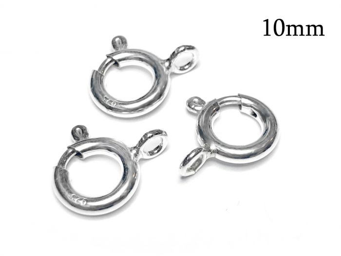 J Hook Jewelry Clasp with Ring Sterling Silver 20mm 1 per ba