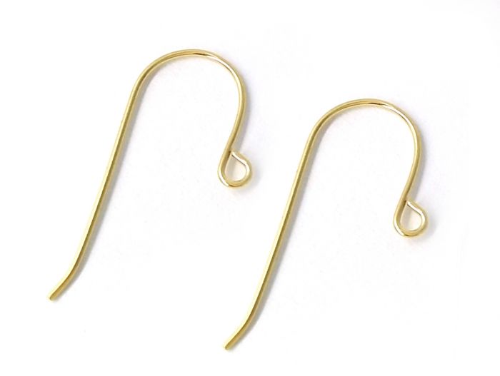 18k Gold Filled Ear Wires, Fish Hook Earring Wires, French Hooks, x20