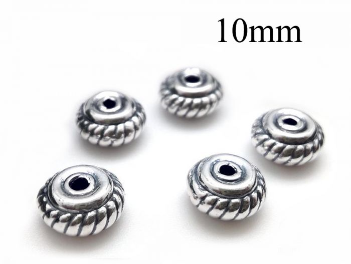 Lot 10 pieces Vintage antique design handmade 925 sterling silver beads  loose beads for jewelry making ideas bd04